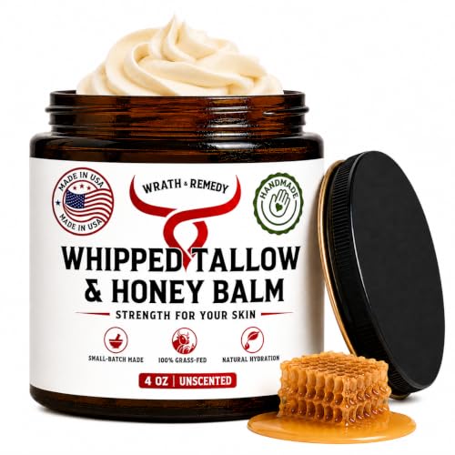 Organic Beef Tallow for Skin, Handcrafted, Unscented, 4 oz