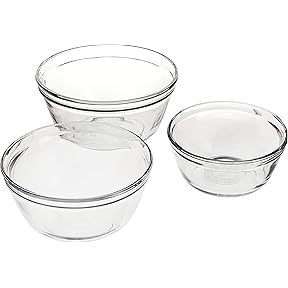 Anchor Hocking 4-Piece Glass Mixing Bowls Set
