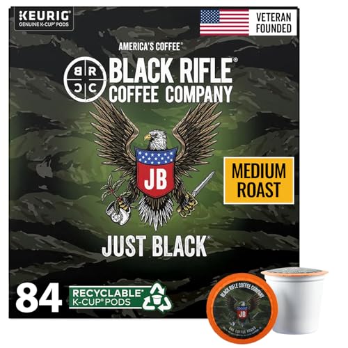 Black Rifle Coffee Medium Roast K Cup Coffee Just Black 84 Count