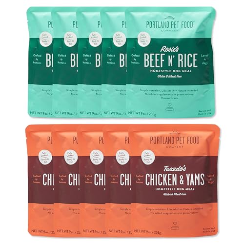 CRAFTED BY HUMANS LOVED BY DOGS Portland Pet Food Company Rosie’s Beef N' Rice Wet Dog Food Pouches 5pk and Tu by CRAFTED BY HUMANS LOVED BY DOGS - American Made