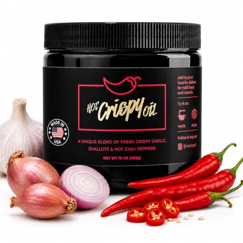 The "Hot Tub" from Hot Crispy Oil, Unique Blend of Fresh Crispy Garlic, Shallots, Hot Chili Peppers and Olive
