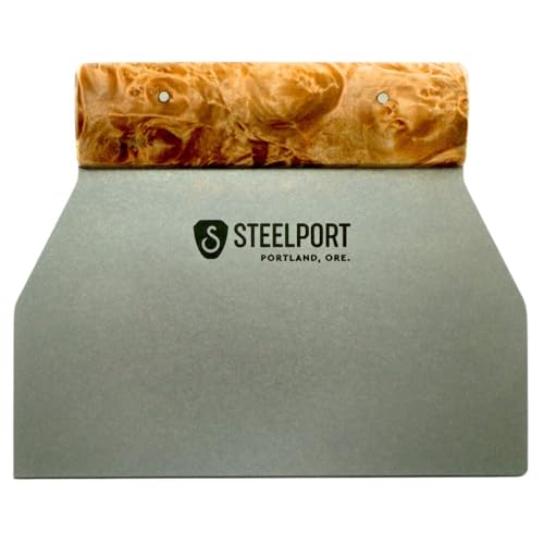 STEELPORT Bench Scraper | Dual Edge Stainless Steel Dough Cutter