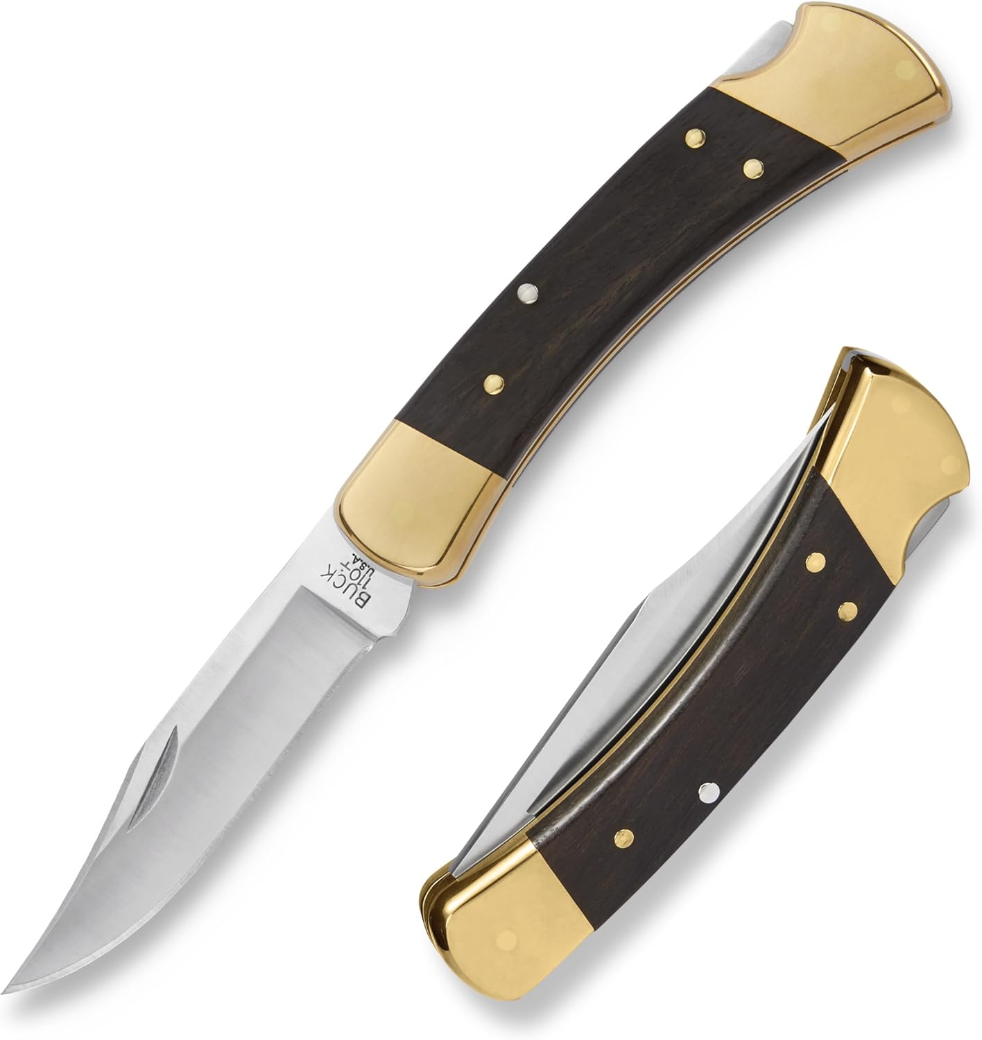 Buck Knives 110 Folding Hunter Knife with Leather Sheath by Buck Knives - American Made