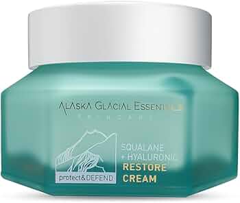 Alaska Glacial Squalane Hyaluronic Restore Cream 50g by Alaska Glacial Mud - American Made