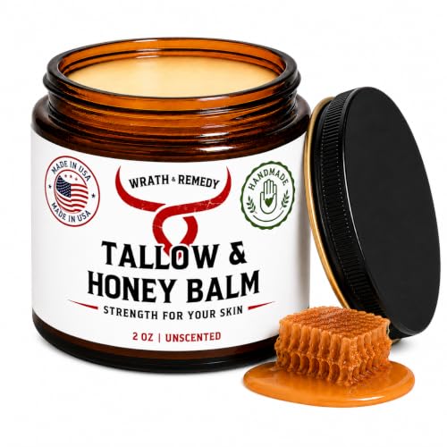 Organic Beef Tallow for Skin, Handcrafted, Concentrated (Unscented, 2 oz)