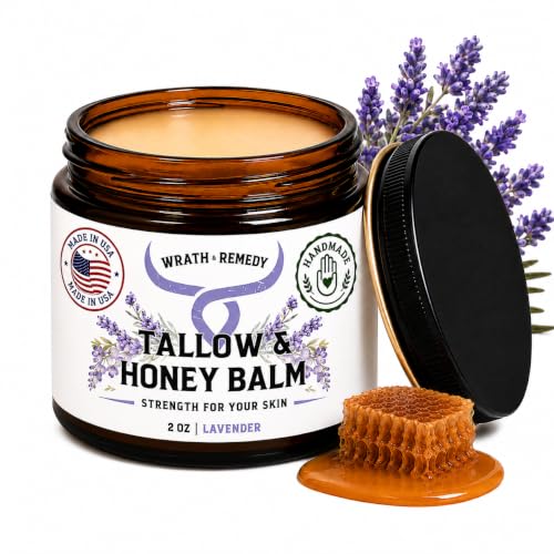 Organic Beef Tallow for Skin, Handcrafted, Concentrated (Lavender, 2 oz)