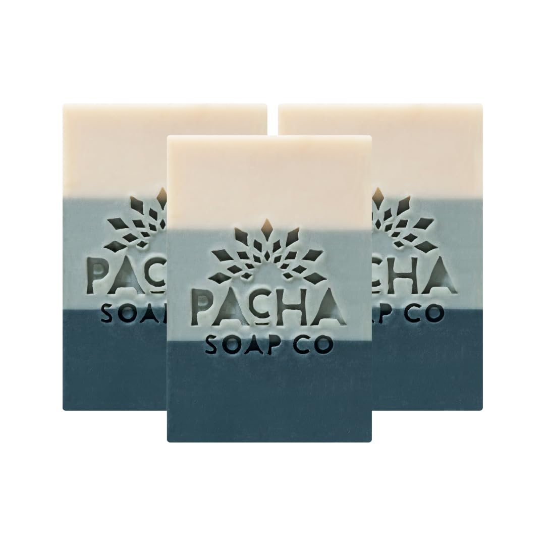 Pacha Soap Co Salt and Moss Bar Soap 3-Pack by Pacha Soap - American Made