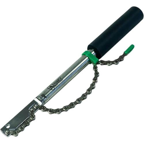 Abbey Bike Tools Shop Whip-It Chain Whip Silver/Green, One Size