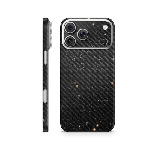 Carbon Fiber Phone Skin Compatible with Apple iPhone 17 Pro Max - Deep Space - Premium 3M Vinyl Protective Wra