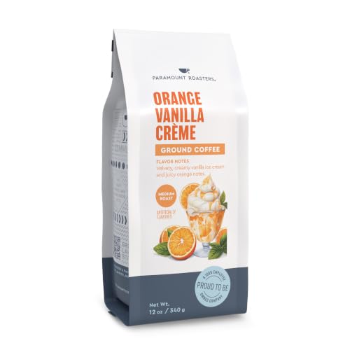 Paramount Roasters Orange Vanilla Cream Flavored Ground Coffee, 12oz Medium Roast by Paramount Roasters - American Made