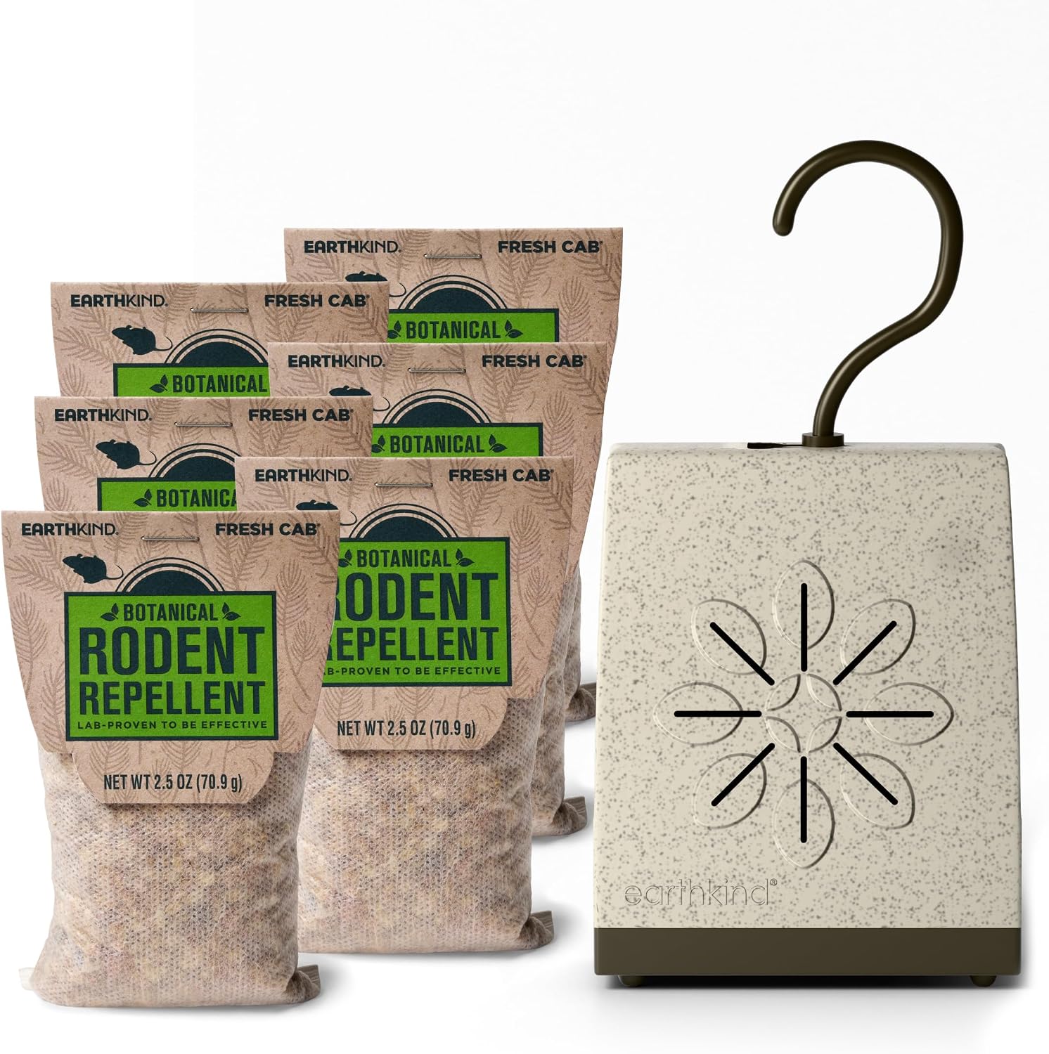 EarthKind Fresh Cab Rodent Repellent & Pouch Pod, 6-Pack
