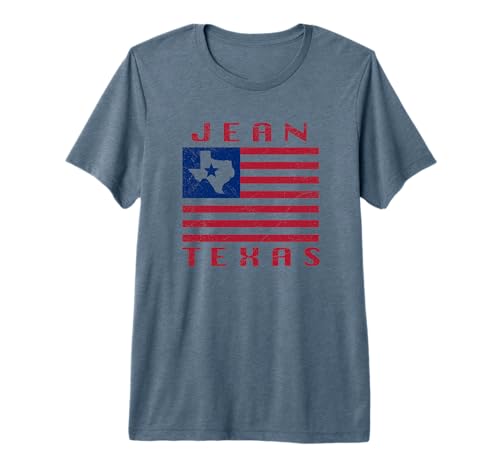 Jean Texas Lone Star Flag Western Style Premium Tri-Blend T-Shirt