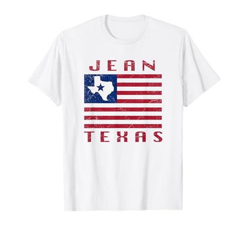 Jean Texas Lone Star Flag Western Style T-Shirt