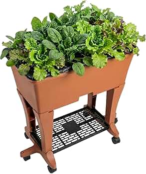 EarthBox Raised Garden Bed with Legs, Elevated Self-Watering Planter with Wheels by EarthBox - American Made
