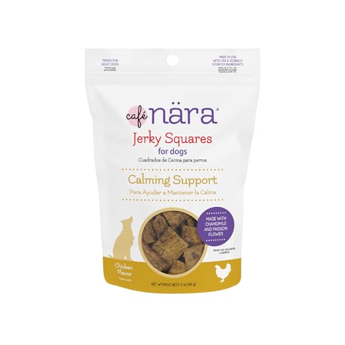 Café Nara Jerky Squares for Dogs, Calming Support, 5 oz
