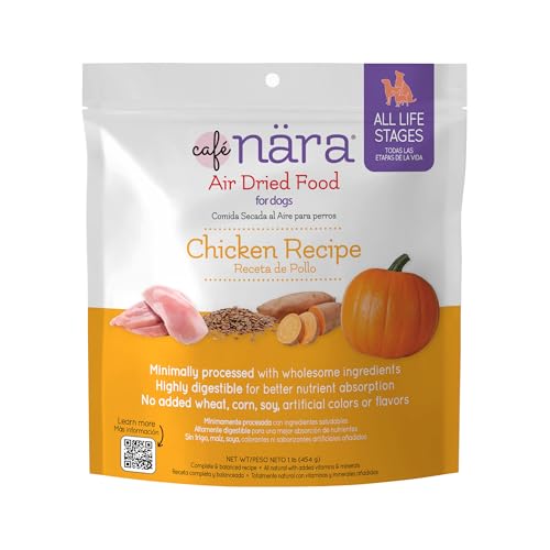 Café Nara Air Dried Dog Food, Chicken Recipe, 1 lb Bag