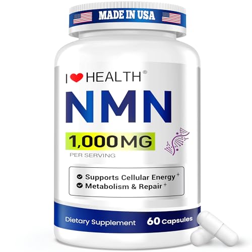 NMN 1000mg Supplement Per Serving,99.9% Pure Nicotinamide Mononucleotide,NAD+ Support Cellular