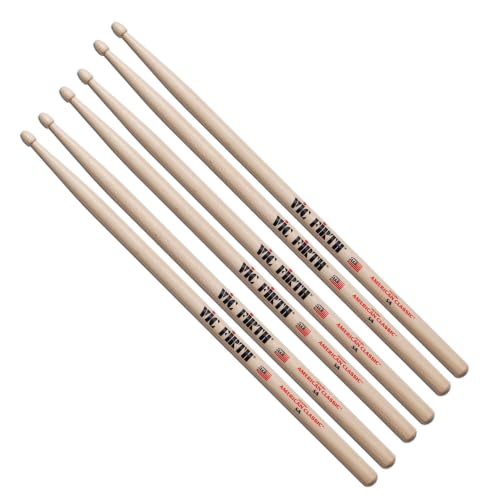 Vic Firth American Classic 5A Drumsticks - 3-Pack