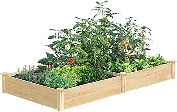 Greenes Fence Classic Cedar Raised Garden Bed, 4 x 8 x 10.5 inches, 1/2-Inch Thick by Greenes Fence - American Made