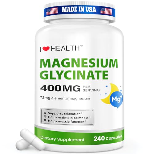 Magnesium Glycinate 400mg per Capsule – 240 Capsules