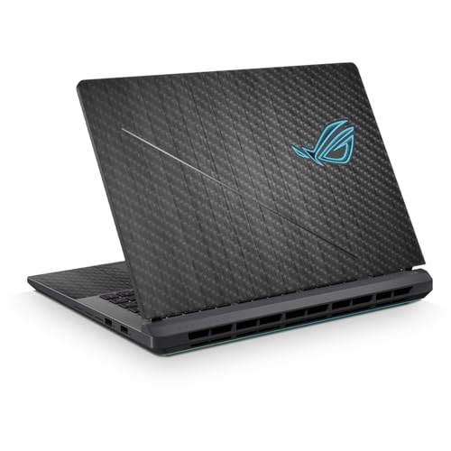 Carbon Fiber Laptop Skin Compatible with Asus ROG Strix G16 (2025) - Black Wood - Premium 3M Vinyl Protective