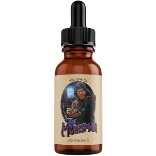 Fable Beard Co. Beard Oil - The Marksman, Crisp Pine & Warm Cedar Scented, Natural Beard Oil for Men with Jojo