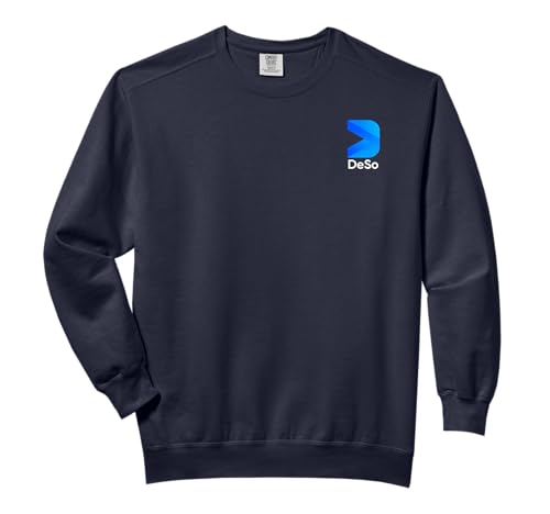 Decentralized Social DESO Crypto Pocket Logo Comfort Colors Adult Sweatshirt