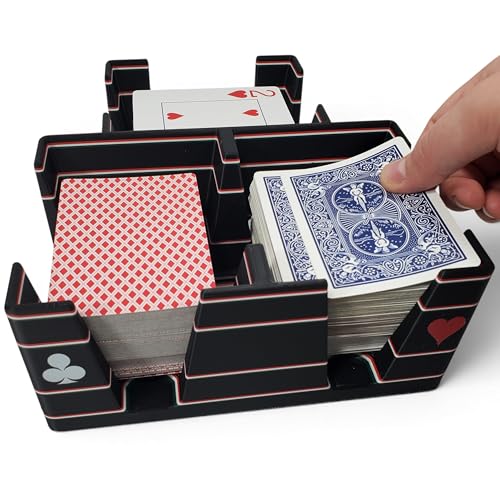 Ritzy 9 Deck Swivel Playing Card Tray for 3-9 Decks: US Made (Black Tuxedo) by Newt's Playing Cards - American Made