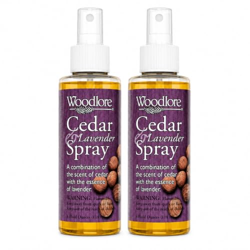 Woodlore Cedar Lavender Spray | Refreshes Cedar Closets, Hangers, Blocks & Drawer Liners | Fine Mist Cedar Ref