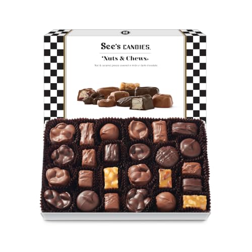 See's Candies Nuts & Chews - Assorted Chocolate Gift Box, 1 lb