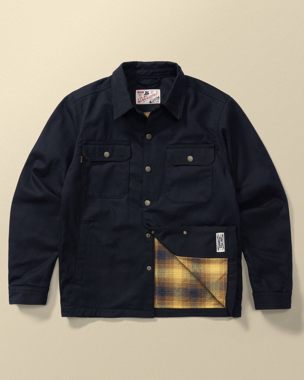 Devium Royale Flannel-Lined Denim Jacket